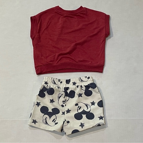 Disney Jr Mickey Mouse American Original Short Set Outfit Baby Toddler Size 18M - Picture 2 of 3